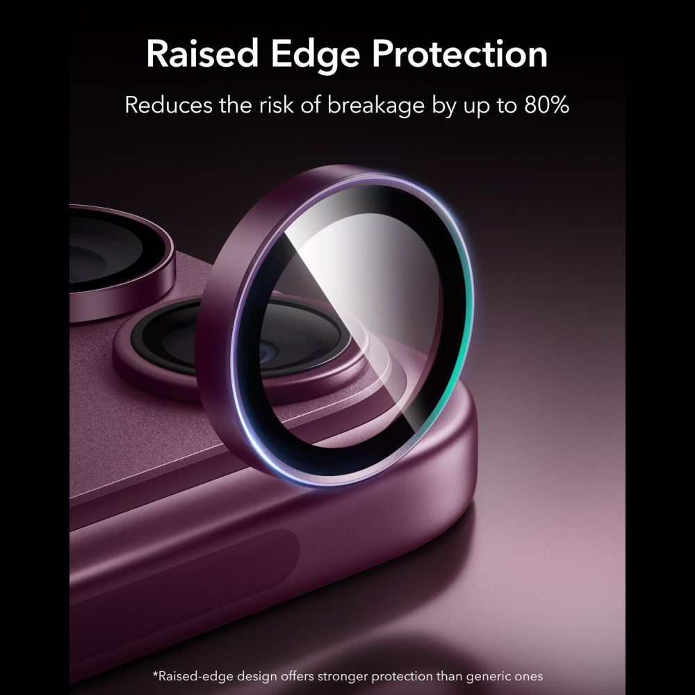ESR Armorite Camera Protector Tempered Glass for iPhone 18 Pro / 18 Pro Max - Dark Cherry_2