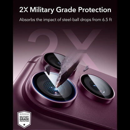 ESR Armorite Camera Protector Tempered Glass for iPhone 18 Pro / 18 Pro Max - Dark Cherry_3