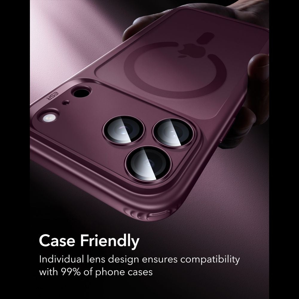 ESR Armorite Camera Protector Tempered Glass for iPhone 18 Pro / 18 Pro Max - Dark Cherry_7
