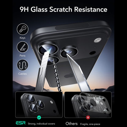 ESR Armorite Camera Protector 2-Pack Tempered Glass for iPhone 18 Pro / 18 Pro Max - Black_5