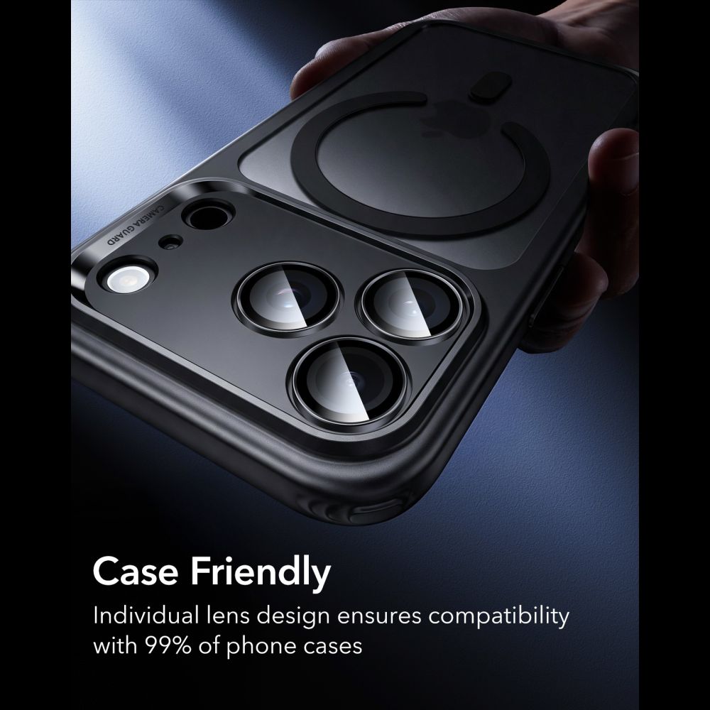 ESR Armorite Camera Protector 2-Pack Tempered Glass for iPhone 18 Pro / 18 Pro Max - Black_7