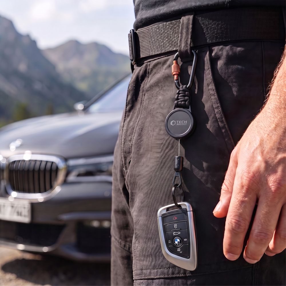 Tech-Protect ATH04 UrbanLoop Lanyard - Black and Orange_4
