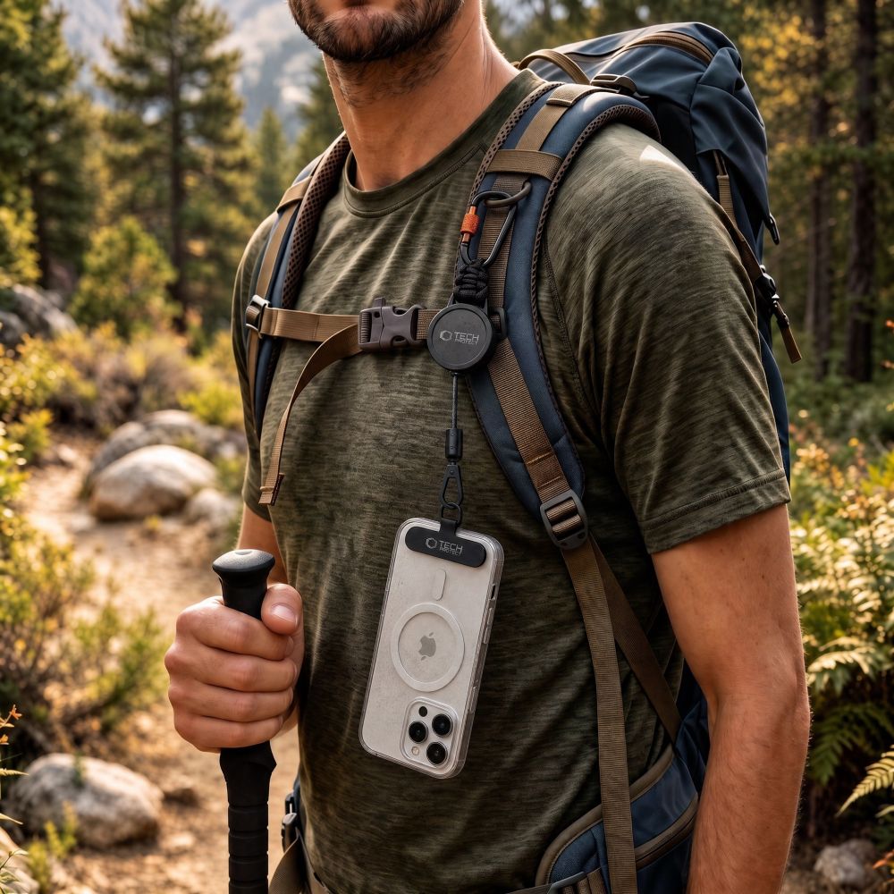 Tech-Protect ATH04 UrbanLoop Lanyard - Black and Orange_5
