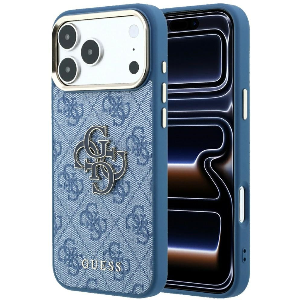 Guess 4G &amp; Big Resin Logo Case for iPhone 17 Pro / 18 Pro - Light Blue_0