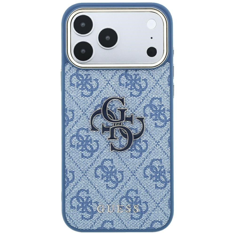 Guess 4G &amp; Big Resin Logo Case for iPhone 17 Pro Max / 18 Pro Max - Light Blue_2