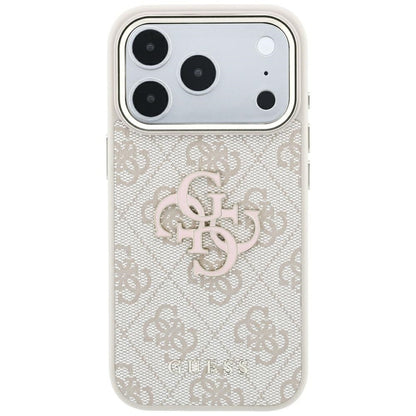 Guess 4G &amp; Big Resin Logo Case for iPhone 17 Pro Max / 18 Pro Max - Pink_2