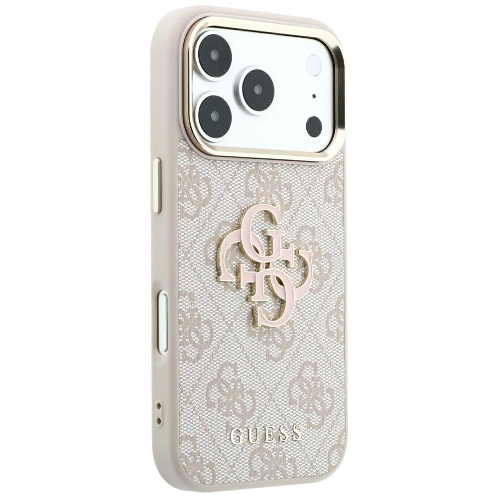 Guess 4G &amp; Big Resin Logo Case for iPhone 17 Pro Max / 18 Pro Max - Pink_3