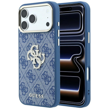 Guess 4G &amp; Big Strass Logo Case for iPhone 18 Pro / 17 Pro - Blue_0