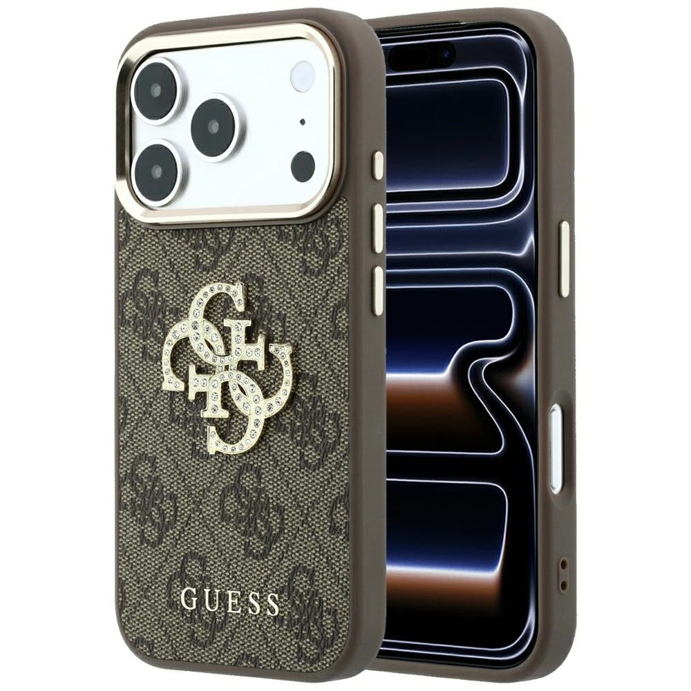 Guess 4G &amp; Big Strass Logo Case for iPhone 17 Pro Max / 18 Pro Max - Brown_0