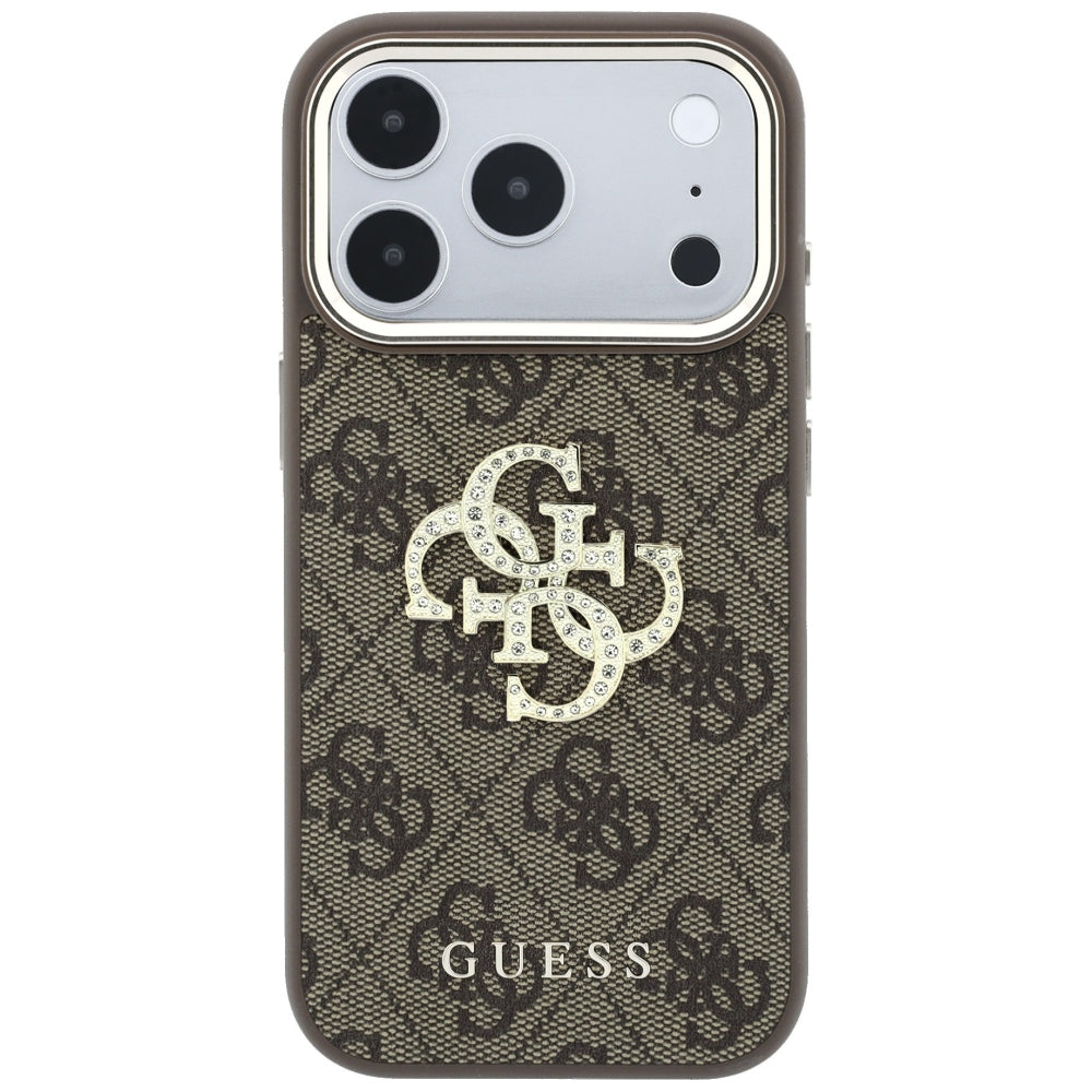 Guess 4G &amp; Big Strass Logo Case for iPhone 17 Pro Max / 18 Pro Max - Brown_2