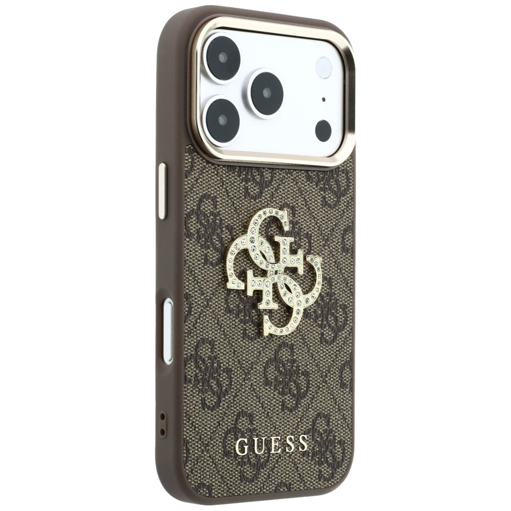 Guess 4G &amp; Big Strass Logo Case for iPhone 17 Pro Max / 18 Pro Max - Brown_3