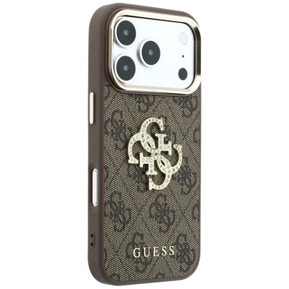 Guess 4G &amp; Big Strass Logo Case for iPhone 17 Pro Max / 18 Pro Max - Brown_3