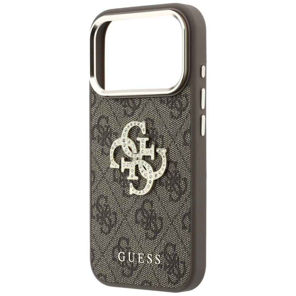 Guess 4G &amp; Big Strass Logo Case for iPhone 17 Pro Max / 18 Pro Max - Brown_5