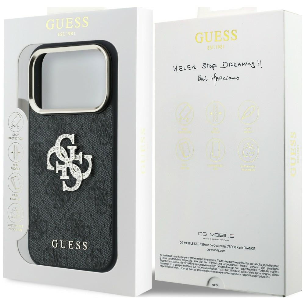 Guess 4G &amp; Big Strass Logo Case for iPhone 17 Pro Max / 18 Pro Max - Black_7