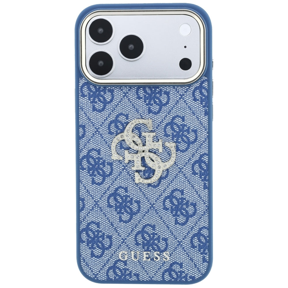 Guess 4G &amp; Big Strass Logo Case for iPhone 18 Pro Max / 17 Pro Max - Blue_2