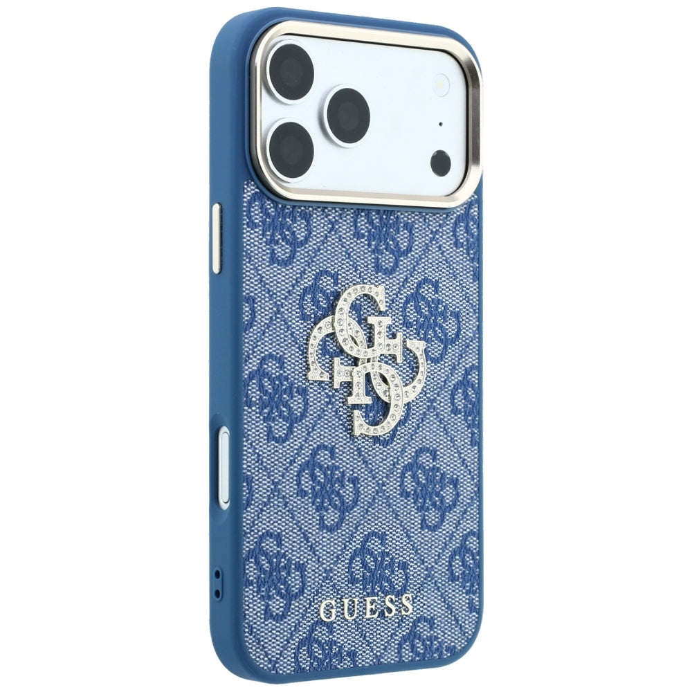 Guess 4G &amp; Big Strass Logo Case for iPhone 18 Pro Max / 17 Pro Max - Blue_3