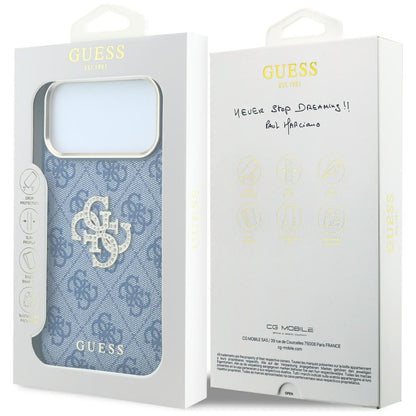 Guess 4G &amp; Big Strass Logo Case for iPhone 18 Pro Max / 17 Pro Max - Blue_7