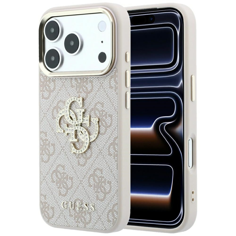Guess 4G &amp; Big Strass Logo Case for iPhone 17 Pro / 18 Pro - Pink_0