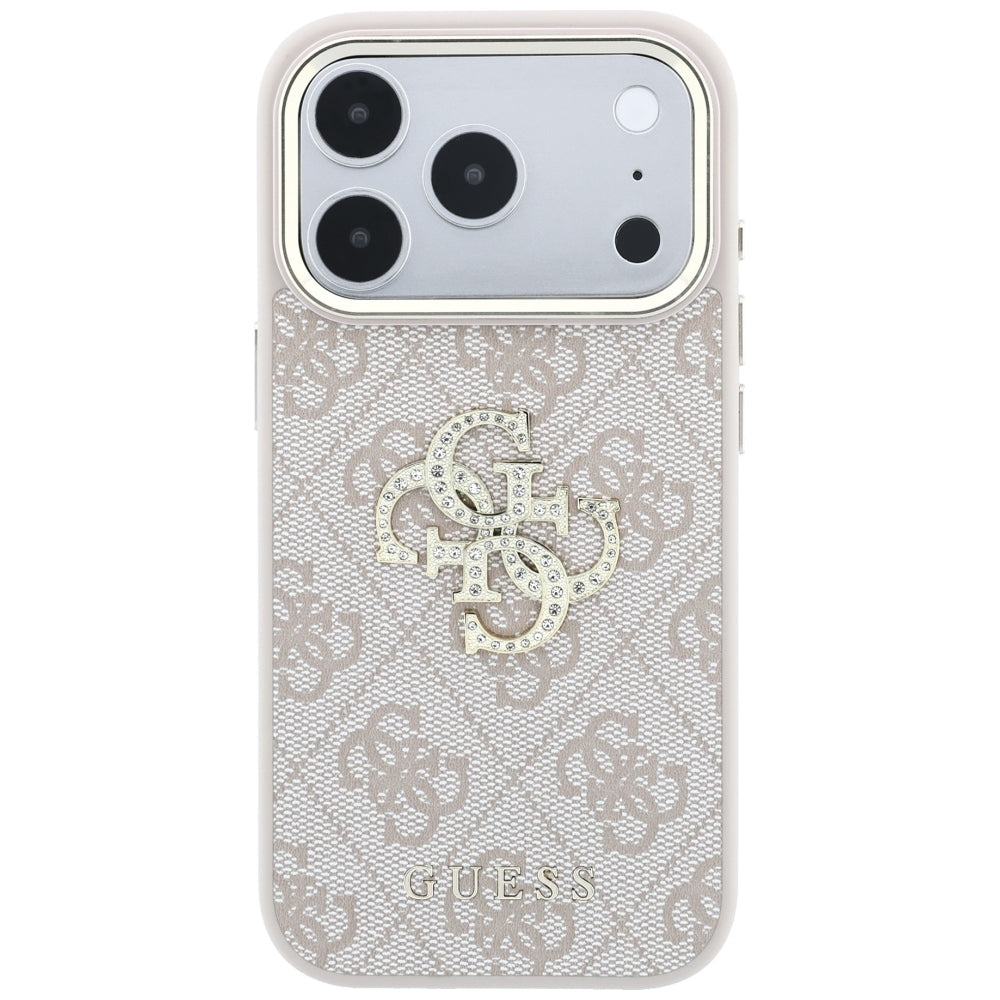Guess 4G &amp; Big Strass Logo Case for iPhone 17 Pro / 18 Pro - Pink_2