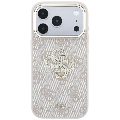 Guess 4G &amp; Big Strass Logo Case for iPhone 17 Pro / 18 Pro - Pink_2
