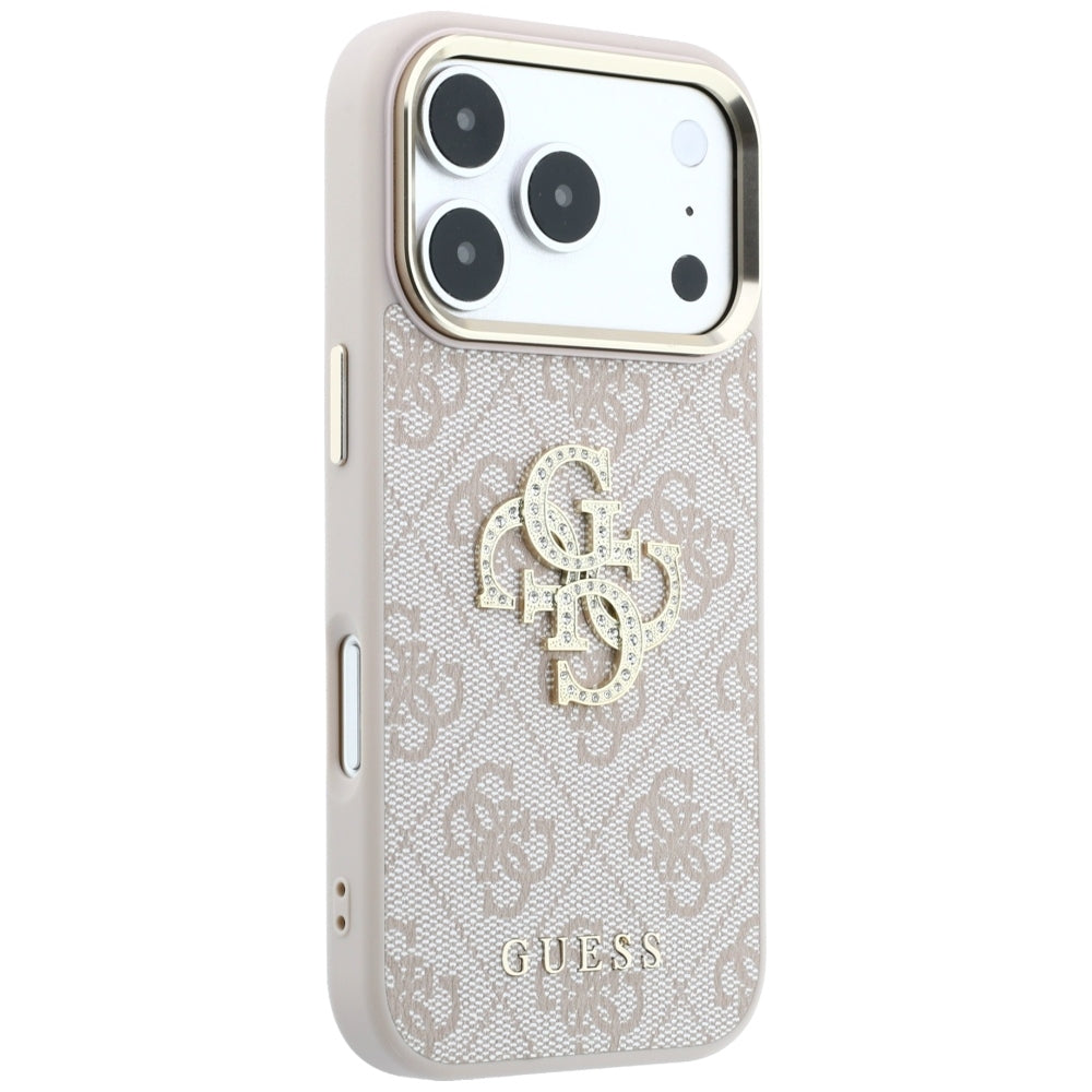 Guess 4G &amp; Big Strass Logo Case for iPhone 17 Pro / 18 Pro - Pink_3