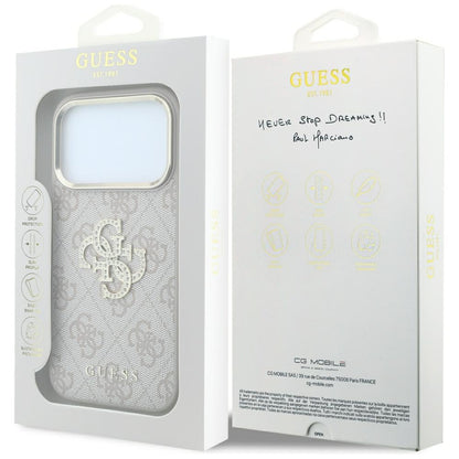 Guess 4G &amp; Big Strass Logo Case for iPhone 17 Pro / 18 Pro - Pink_7