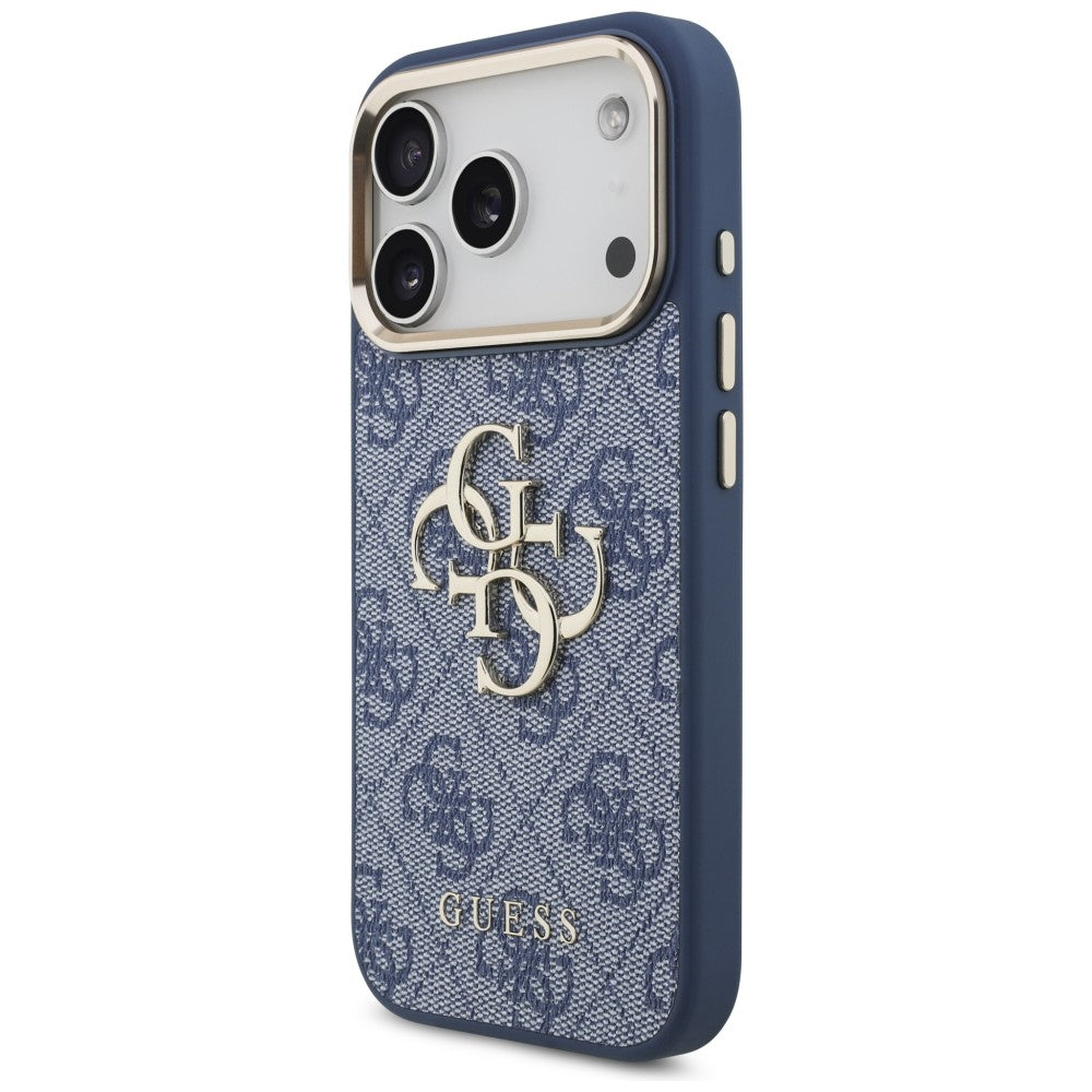 Guess 4G Big 4G Classic Logo Case for iPhone 18 Pro / 17 Pro - Blue and Gold_1