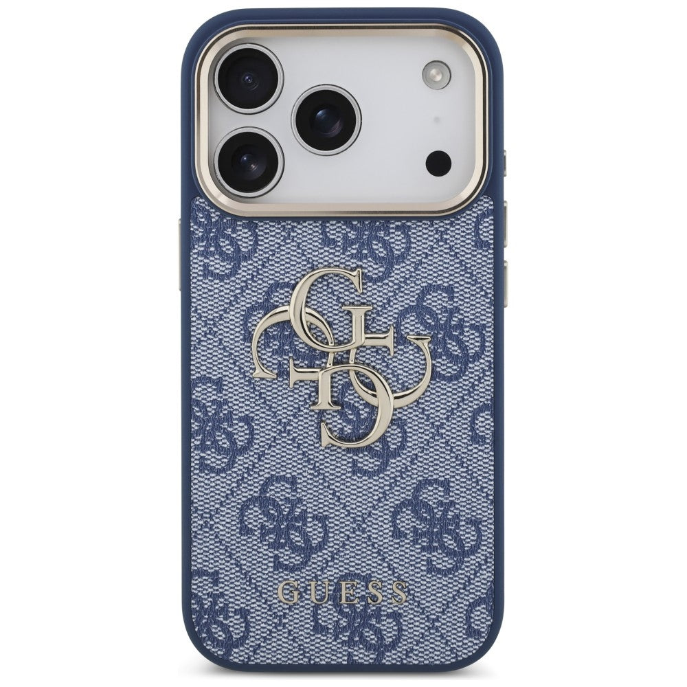 Guess 4G Big 4G Classic Logo Case for iPhone 18 Pro / 17 Pro - Blue and Gold_2