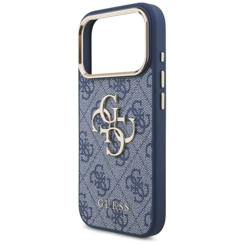 Guess 4G Big 4G Classic Logo Case for iPhone 18 Pro / 17 Pro - Blue and Gold_5
