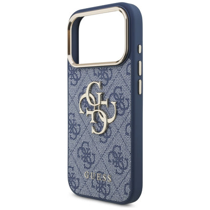 Guess 4G Big 4G Classic Logo Case for iPhone 18 Pro / 17 Pro - Blue and Gold_5