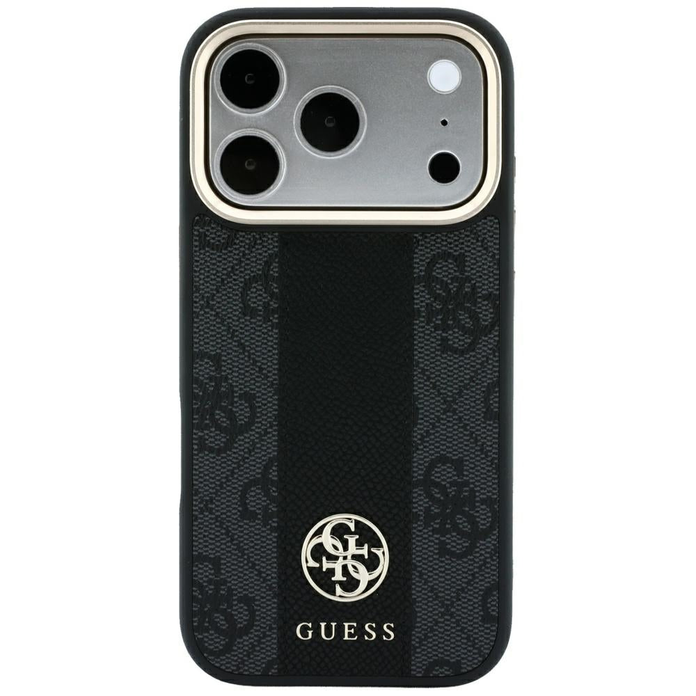 Guess 4G with Stripe Round and Classic Logos MagSafe Case for iPhone 17 Pro / 18 Pro - Black_2