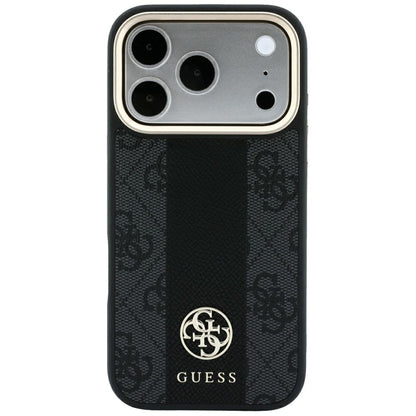 Guess 4G with Stripe Round and Classic Logos MagSafe Case for iPhone 17 Pro / 18 Pro - Black_2