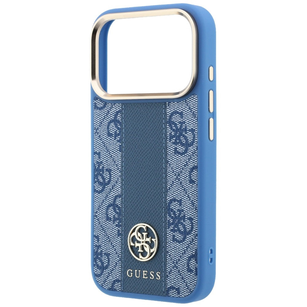 Guess 4G with Stripe Round and Classic Logos MagSafe Case for iPhone 17 Pro / 18 Pro - Blue_5