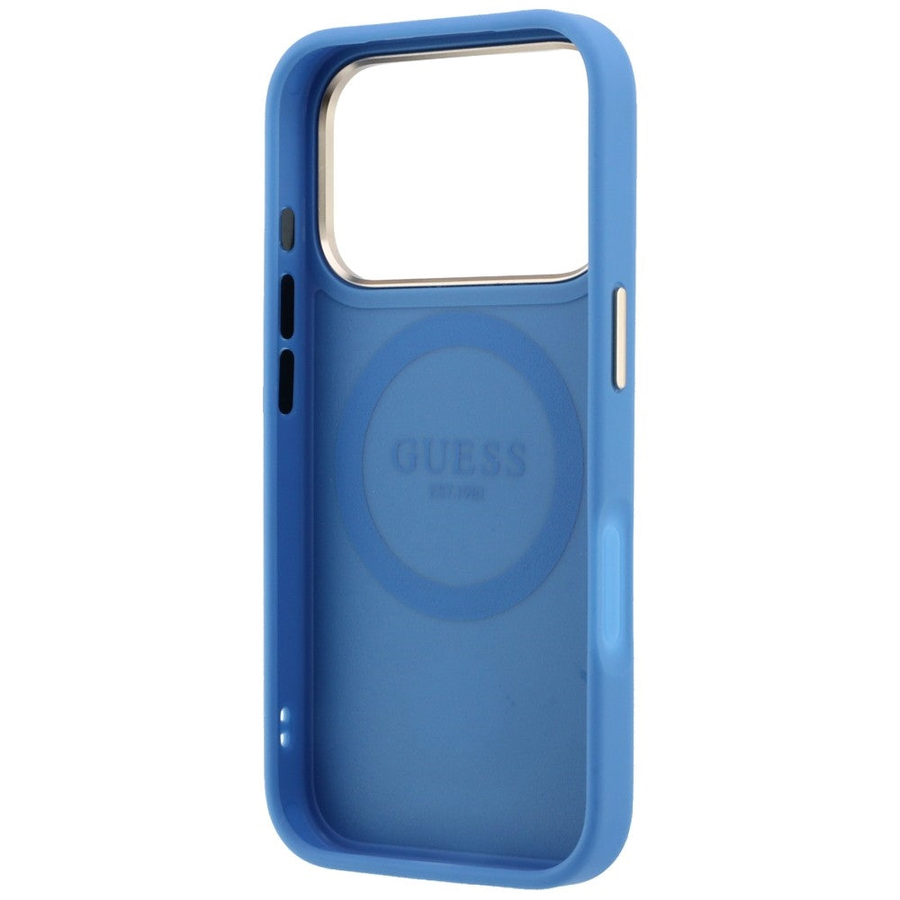 Guess 4G with Stripe Round and Classic Logos MagSafe Case for iPhone 17 Pro / 18 Pro - Blue_6