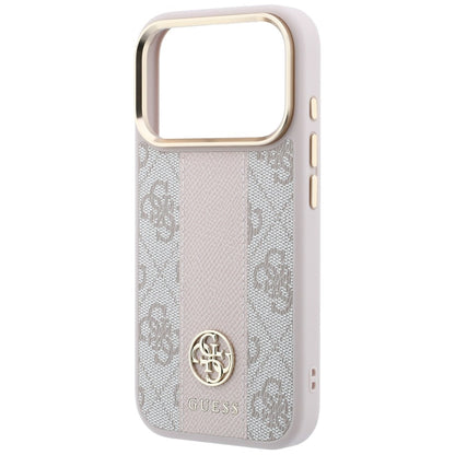 Guess 4G with Stripe Round and Classic Logos MagSafe case for iPhone 17 Pro / 18 Pro - pink_5