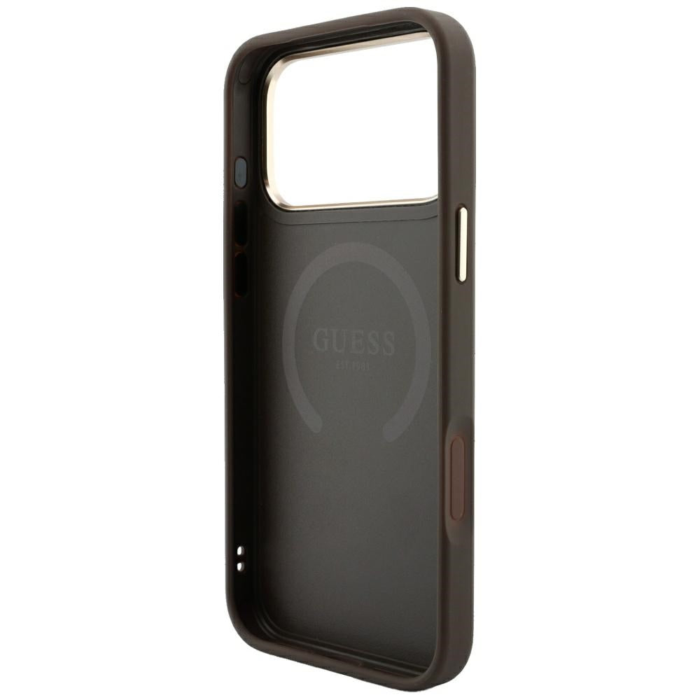 Guess 4G with Stripe Round and Classic Logos MagSafe Case for iPhone 17 Pro Max / 18 Pro Max - Brown_6