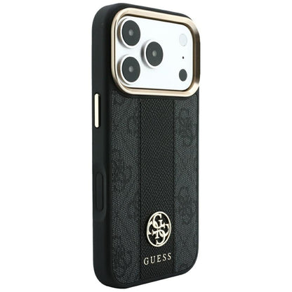 Guess 4G with Stripe Round and Classic Logos MagSafe Case for iPhone 17 Pro Max / 18 Pro Max - Black_3