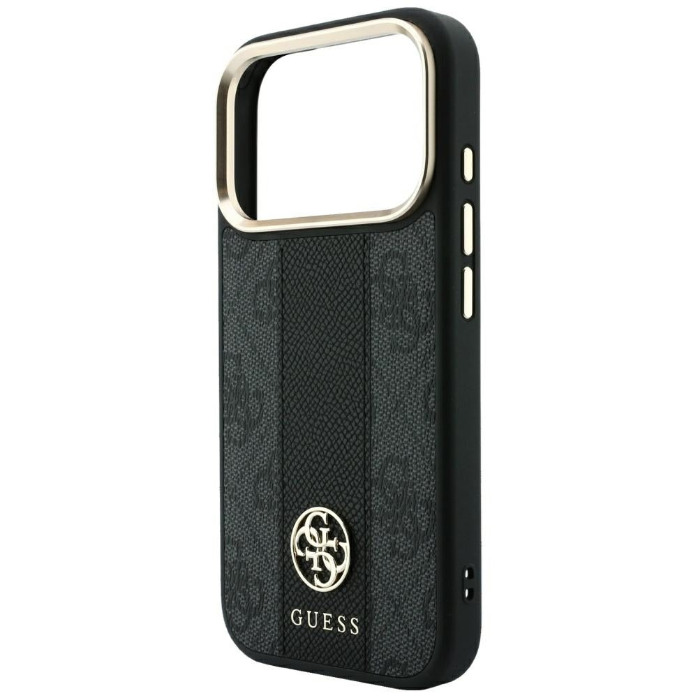 Guess 4G with Stripe Round and Classic Logos MagSafe Case for iPhone 17 Pro Max / 18 Pro Max - Black_5
