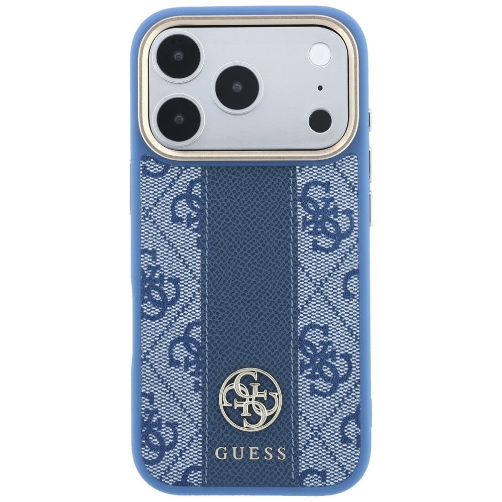 Guess 4G with Stripe Round and Classic Logos MagSafe Case for iPhone 17 Pro Max / 18 Pro Max - Blue_2