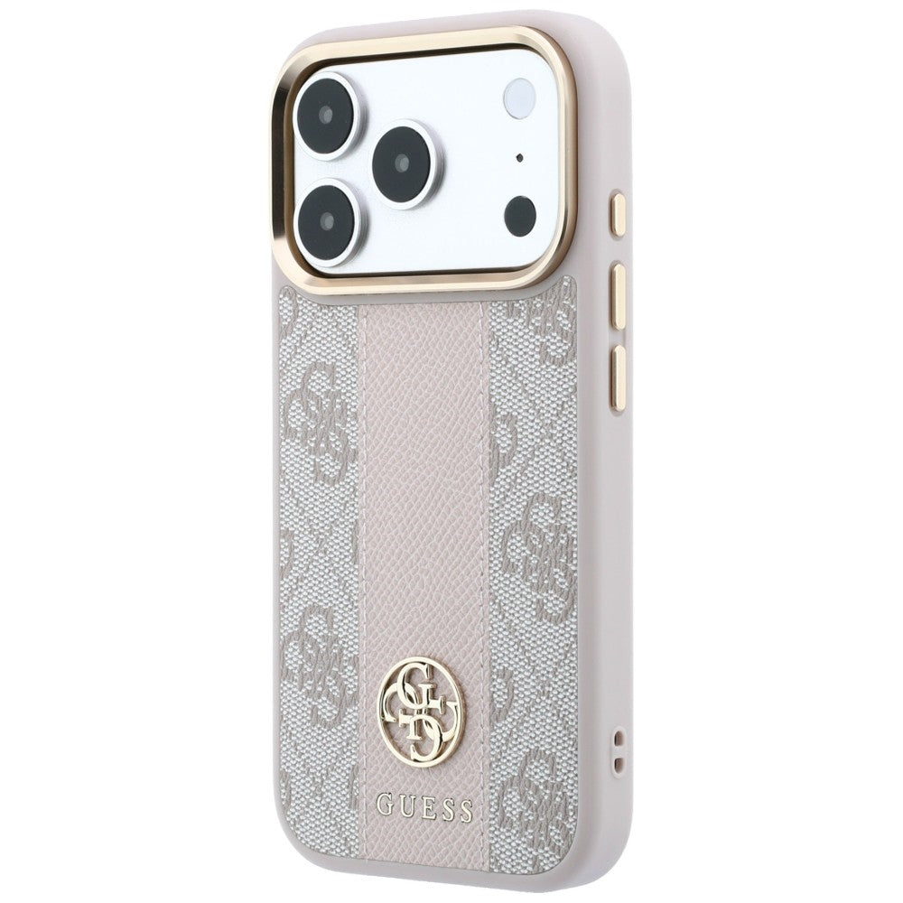 Guess 4G with Stripe Round and Classic Logos MagSafe Case for iPhone 17 Pro Max / 18 Pro Max - Pink_1