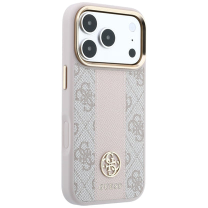 Guess 4G with Stripe Round and Classic Logos MagSafe Case for iPhone 17 Pro Max / 18 Pro Max - Pink_3