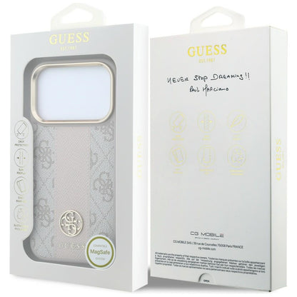 Guess 4G with Stripe Round and Classic Logos MagSafe Case for iPhone 17 Pro Max / 18 Pro Max - Pink_7