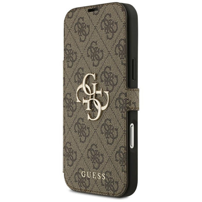 Guess Book 4G Metal Logo Case for iPhone 18 Pro Max / 17 Pro Max - Brown_1