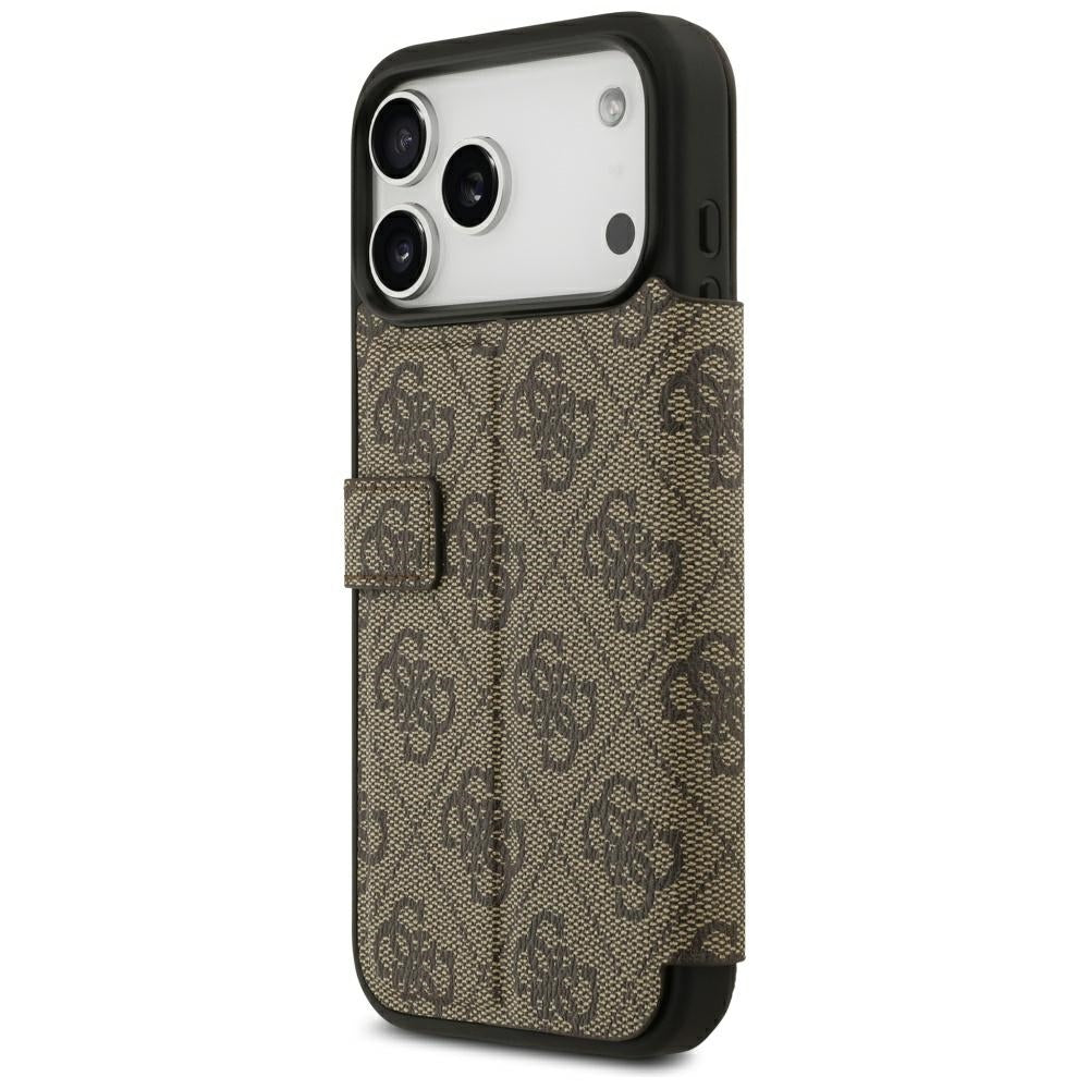 Guess Book 4G Metal Logo Case for iPhone 18 Pro Max / 17 Pro Max - Brown_4