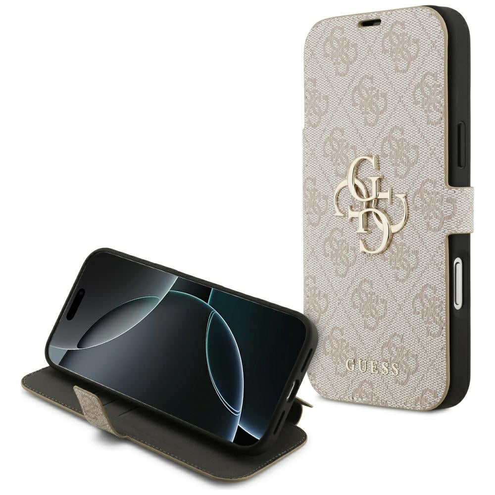 Guess Book 4G Metal Logo Case for iPhone 18 Pro Max / 17 Pro Max - Pink_0