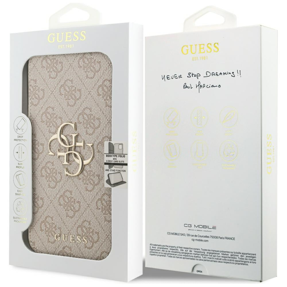 Guess Book 4G Metal Logo Case for iPhone 18 Pro Max / 17 Pro Max - Pink_6