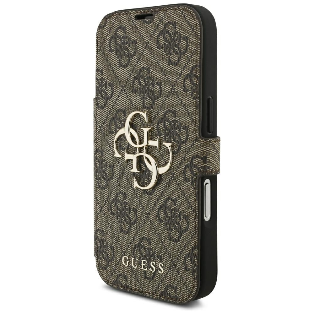 Guess Book 4G Metal Logo Case for iPhone 18 Pro / 17 Pro - Brown_1