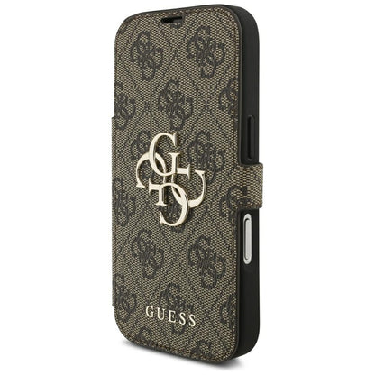 Guess Book 4G Metal Logo Case for iPhone 18 Pro / 17 Pro - Brown_1