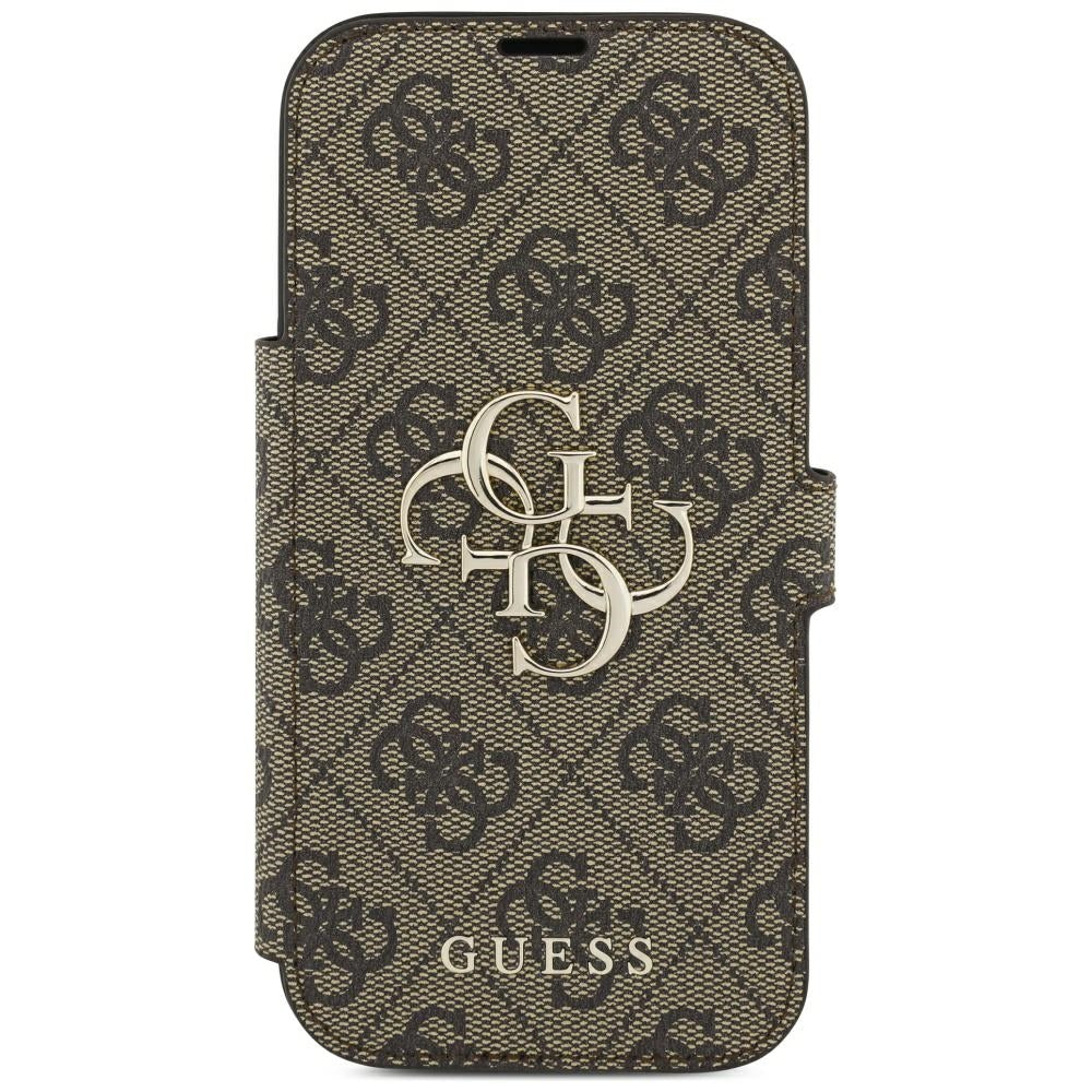 Guess Book 4G Metal Logo Case for iPhone 18 Pro / 17 Pro - Brown_2