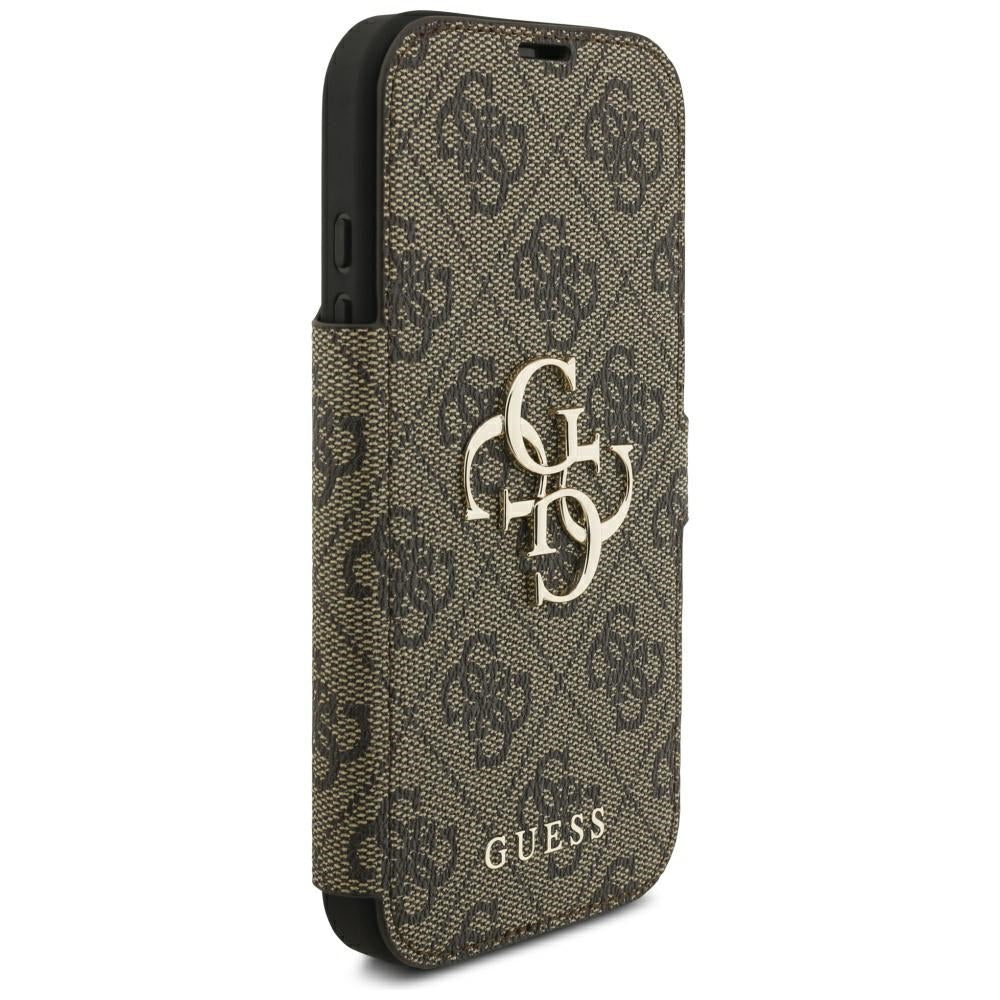 Guess Book 4G Metal Logo Case for iPhone 18 Pro / 17 Pro - Brown_3